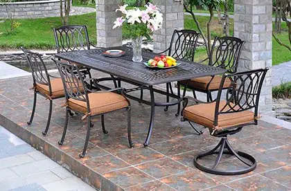 Brand Name Aluminum Patio Dining Furniture