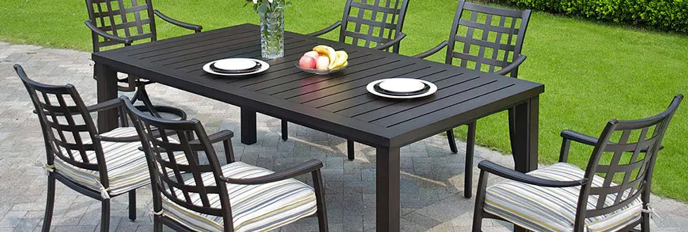 Aluminum, Wicker, MGP Patio Dining Sets