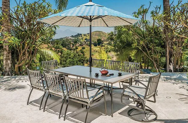 Amari Aluminum Dining Set in Orange County